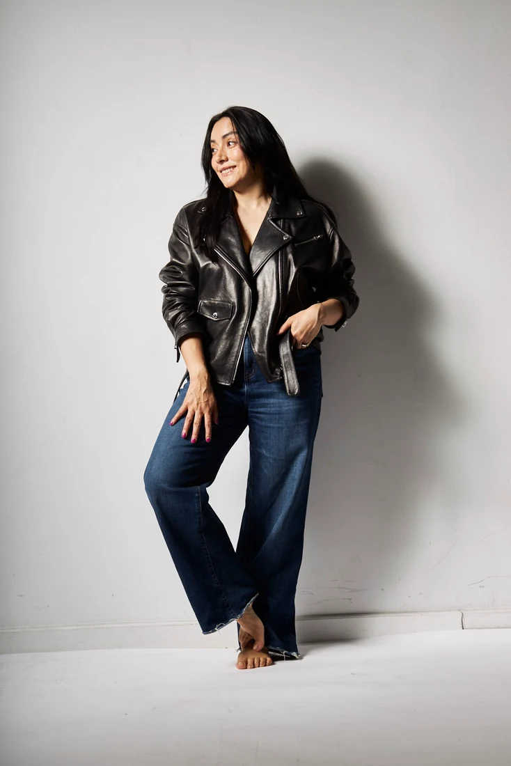Lili in denim, in the studio — photograph 5775