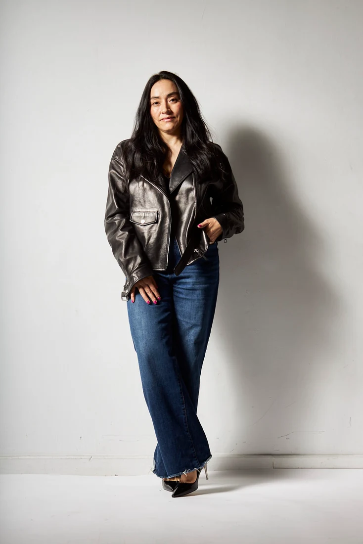 Lili in denim, in the studio — photograph 5780