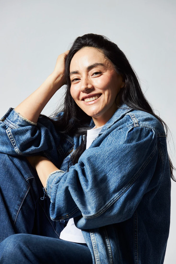 Lili in denim, in the studio — photograph 5812