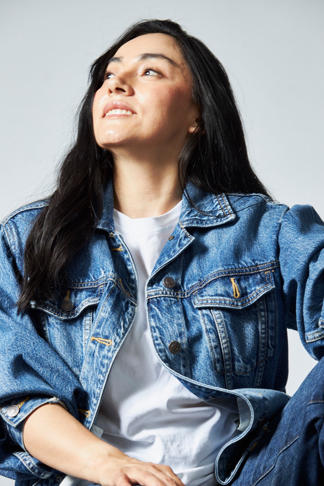 Lili in denim, in the studio — photograph 5954